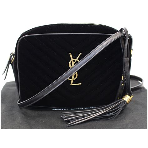 ysl black.handbag|ysl black crossbody with tassel.